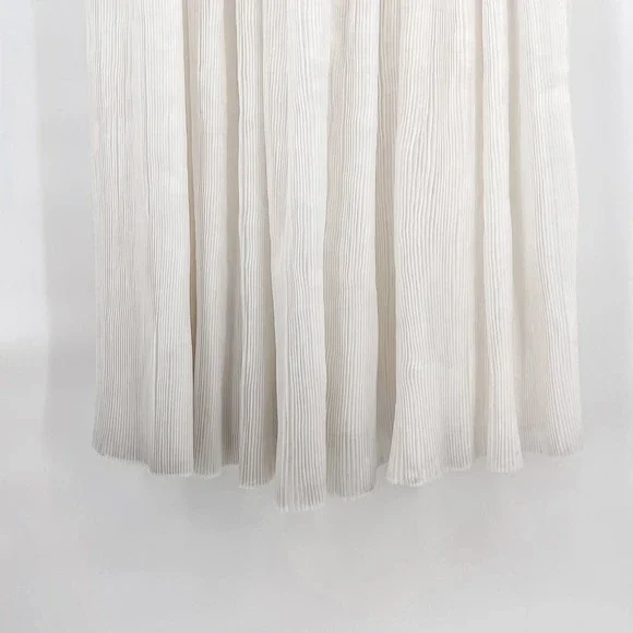 Aje. Dress Gown Expressive Pleated Maxi Dress Wedding Bride Puff Sleeve White 4 - Picture 14 of 14